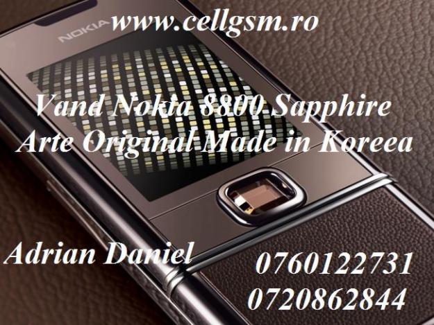 CellGsm Vand Nokia 8800 Sapphire Arte Made in Koreea - Pret | Preturi CellGsm Vand Nokia 8800 Sapphire Arte Made in Koreea