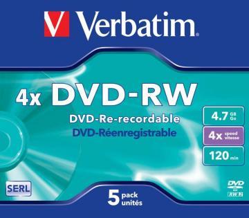 VERBATIM DVD-RW 4x, 4.7GB, Matt Silver, Jewel Case (43285) - Pret | Preturi VERBATIM DVD-RW 4x, 4.7GB, Matt Silver, Jewel Case (43285)