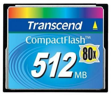 Card memorie TRANSCEND Compact Flash 512MB 80x - Pret | Preturi Card memorie TRANSCEND Compact Flash 512MB 80x