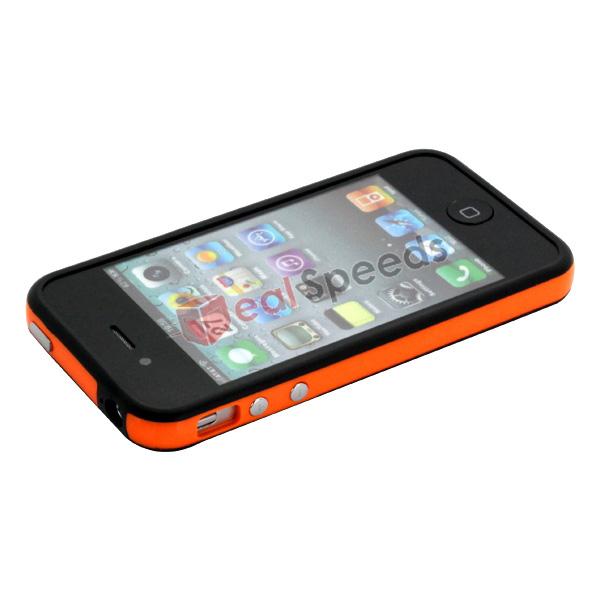 New Bumper protectie pentru iPhone 4S iPhone 4 Negru + portocaliu + negru - Pret | Preturi New Bumper protectie pentru iPhone 4S iPhone 4 Negru + portocaliu + negru
