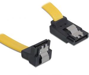 Cablu SATA angled cu fixare, 0.5M, Delock 82489 - Pret | Preturi Cablu SATA angled cu fixare, 0.5M, Delock 82489