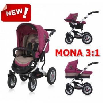 CHIPOLINO - Carucior Mona 3 in 1 Bordo - Pret | Preturi CHIPOLINO - Carucior Mona 3 in 1 Bordo