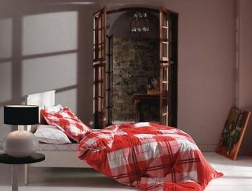 Lenjerie de pat percale Tac Parker rosu 1 persoana - Pret | Preturi Lenjerie de pat percale Tac Parker rosu 1 persoana