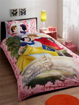 Lenjerie de pat pentru copii Tac Disney Snow White Love - Pret | Preturi Lenjerie de pat pentru copii Tac Disney Snow White Love