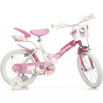 Bicicleta Hello Kitty Dino Bikes diametrul de 16 - Pret | Preturi Bicicleta Hello Kitty Dino Bikes diametrul de 16