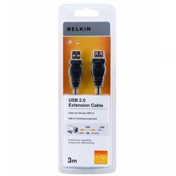 CABLU BELKIN PRELUNGITOR USB 2.0 (AM-AF) 3m F3U153cp3M - Pret | Preturi CABLU BELKIN PRELUNGITOR USB 2.0 (AM-AF) 3m F3U153cp3M