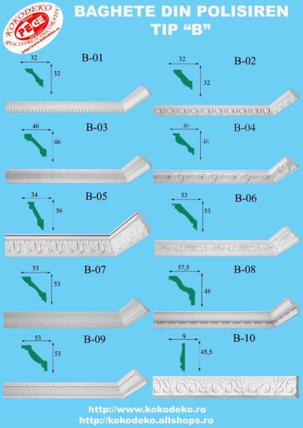 Baghete decorative din polistiren cu model - Pret | Preturi Baghete decorative din polistiren cu model