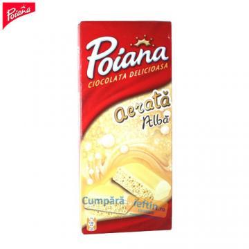 Ciocolata alba aerata Poiana 80 gr - Pret | Preturi Ciocolata alba aerata Poiana 80 gr