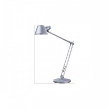 Lampa de birou cu brat articulat, 60W, ALCO - argintie - Pret | Preturi Lampa de birou cu brat articulat, 60W, ALCO - argintie