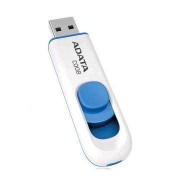 A-DATA USB 2.0 Flash Drive 8GB WHITE/BLUE CLASSIC C008 AC008-8G-RWE - Pret | Preturi A-DATA USB 2.0 Flash Drive 8GB WHITE/BLUE CLASSIC C008 AC008-8G-RWE