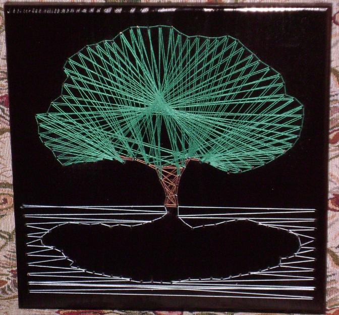 Tablouri string art pe lemn masiv lacuit - Pret | Preturi Tablouri string art pe lemn masiv lacuit