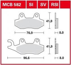 MCB582 - placute de frana TRW Lucas - spate - Pret | Preturi MCB582 - placute de frana TRW Lucas - spate