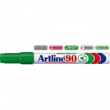 Permanent marker varf tesit, 2,0-5,0mm, corp metalic, ARTLINE 90 - rosu - Pret | Preturi Permanent marker varf tesit, 2,0-5,0mm, corp metalic, ARTLINE 90 - rosu
