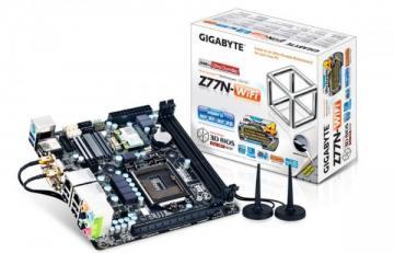 Placa de baza Gigabyte GA-H77N-WIFI, LGA1155, Intel H77, 2x DDR3 (max 16 GB), MBGH77NWIFI - Pret | Preturi Placa de baza Gigabyte GA-H77N-WIFI, LGA1155, Intel H77, 2x DDR3 (max 16 GB), MBGH77NWIFI