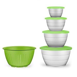 Set caserole 9 piese Olympia, culoare verde - Westmark - Pret | Preturi Set caserole 9 piese Olympia, culoare verde - Westmark