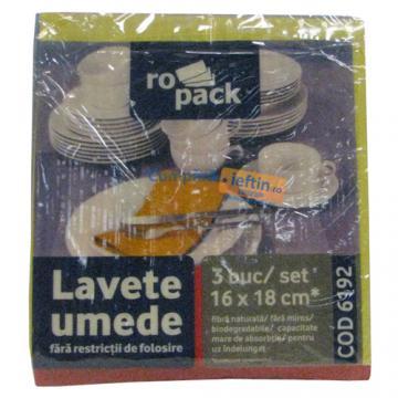 Lavete umede 16 x 18 cm Ropack 3 buc - Pret | Preturi Lavete umede 16 x 18 cm Ropack 3 buc