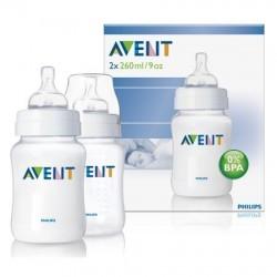 Set 2 biberoane PP 260 ml Avent SCF683/27 - Pret | Preturi Set 2 biberoane PP 260 ml Avent SCF683/27