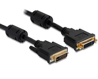 Cablu prelungitor DVI Dual Link ecranat 5m, Delock 83109 - Pret | Preturi Cablu prelungitor DVI Dual Link ecranat 5m, Delock 83109