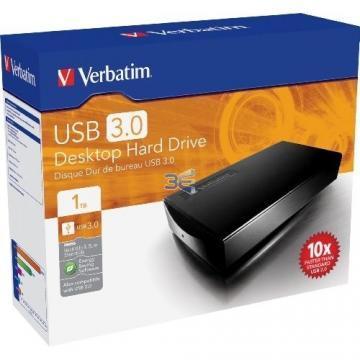 Verbatim HDD Extern 1TB, 7200RPM, USB 3.0 Desktop - Pret | Preturi Verbatim HDD Extern 1TB, 7200RPM, USB 3.0 Desktop