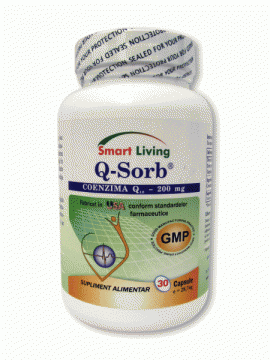 QSorb Coenzima Q10 100 mg *90 capsule - Pret | Preturi QSorb Coenzima Q10 100 mg *90 capsule
