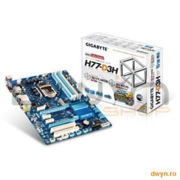 MB Gigabyte Intel H77, s.1155, dual channel DDR3, VGA integrat, 1x PCIe X16 + 1x PCIe X4 + 3x PCIe X - Pret | Preturi MB Gigabyte Intel H77, s.1155, dual channel DDR3, VGA integrat, 1x PCIe X16 + 1x PCIe X4 + 3x PCIe X