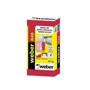 WEBER R40 Adeziv pentru lipirea si armarea placilor de polistiren expandat - Pret | Preturi WEBER R40 Adeziv pentru lipirea si armarea placilor de polistiren expandat