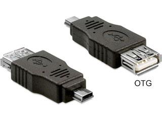 Adaptor mini USB la USB 2.0 T - M OTG, Delock 65399 - Pret | Preturi Adaptor mini USB la USB 2.0 T - M OTG, Delock 65399