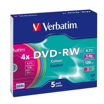 VERBATIM DVD-RW 4x, 4.7GB, diverse culori, Slim Case (43563) - Pret | Preturi VERBATIM DVD-RW 4x, 4.7GB, diverse culori, Slim Case (43563)