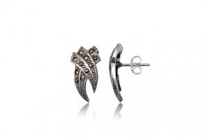 Cercei Argint cu Marcasite (1T034) - Pret | Preturi Cercei Argint cu Marcasite (1T034)