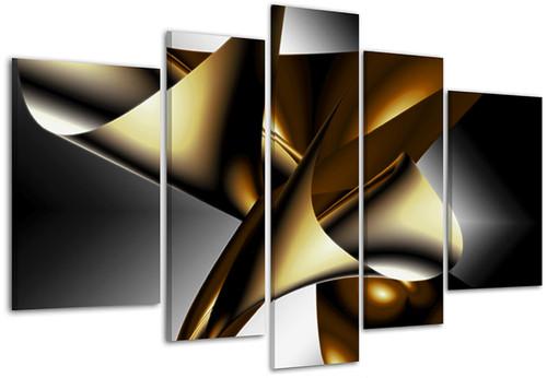 Tablou modern abstract din 5 piese model 297 - Pret | Preturi Tablou modern abstract din 5 piese model 297