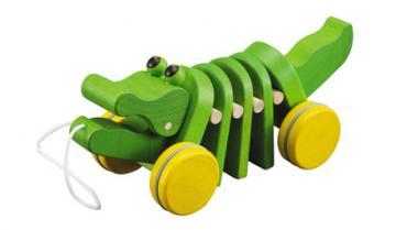 Plan Toys Preschool Jucarii tras Crocodil dansator - Pret | Preturi Plan Toys Preschool Jucarii tras Crocodil dansator