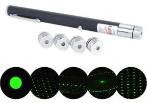 Laser pointer verde 100 mW, cu 5 capete - Pret | Preturi Laser pointer verde 100 mW, cu 5 capete