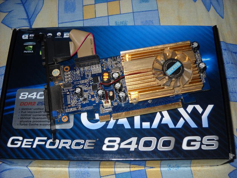 Placa video galaxy geforce 8400gs 256mb gddr2 64bit, pci-e, hdtv, tv-out, dvi - Pret | Preturi Placa video galaxy geforce 8400gs 256mb gddr2 64bit, pci-e, hdtv, tv-out, dvi