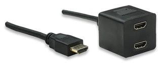 Cablu Video Splitter HDMI male - HDMI female Manhattan 307833 - Pret | Preturi Cablu Video Splitter HDMI male - HDMI female Manhattan 307833
