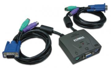 Switch EDIMAX EK-PA2C2 Ports PS2 KVM Switch with buliding cable and Audio, Plastic - Pret | Preturi Switch EDIMAX EK-PA2C2 Ports PS2 KVM Switch with buliding cable and Audio, Plastic