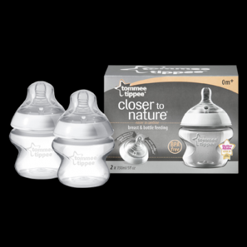 Biberon 150 ml PP x 2 buc Tommee Tippee - Pret | Preturi Biberon 150 ml PP x 2 buc Tommee Tippee