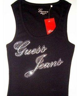 Maieu Guess Rhinestones Tank - S - Pret | Preturi Maieu Guess Rhinestones Tank - S