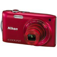 Aparat foto compact Nikon COOLPIX S3300 (Rosu), 16MP, zoom optic 6x, ecran 2.7inch, stabilizator optic, transfer fara fir, HD 720p + CADOU: card memorie SD 4GB + husa - Pret | Preturi Aparat foto compact Nikon COOLPIX S3300 (Rosu), 16MP, zoom optic 6x, ecran 2.7inch, stabilizator optic, transfer fara fir, HD 720p + CADOU: card memorie SD 4GB + husa