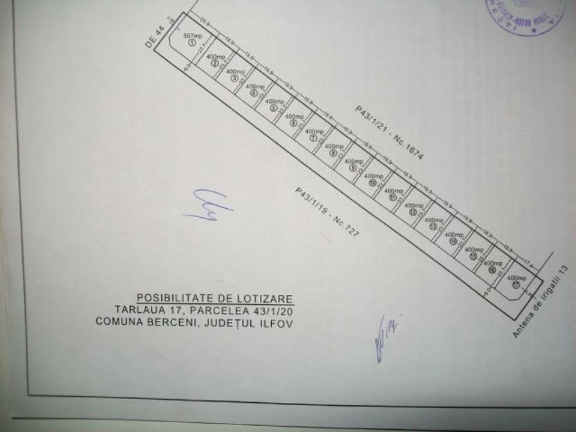 Vand loturi teren in rate Comuna Berceni - Pret | Preturi Vand loturi teren in rate Comuna Berceni