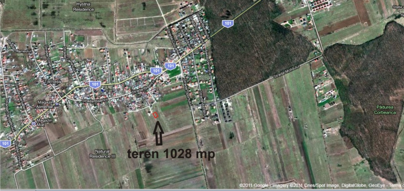 Vand Teren, Intraviran, 1000mp Tamasi, Corbeanca - Pret | Preturi Vand Teren, Intraviran, 1000mp Tamasi, Corbeanca