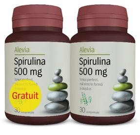 Alevia Spirulina 500mg *30cpr+30cpr - Pret | Preturi Alevia Spirulina 500mg *30cpr+30cpr