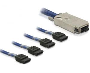 Cablu Infiniband (SFF 8470) la 4x SATA 1m, Delock 83071 - Pret | Preturi Cablu Infiniband (SFF 8470) la 4x SATA 1m, Delock 83071