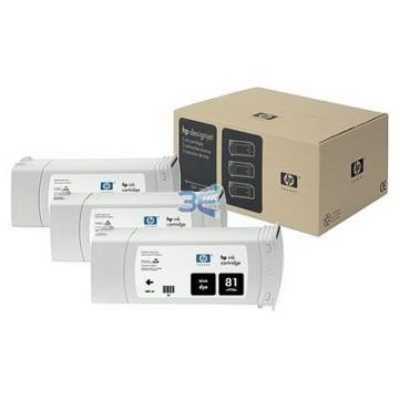 HP 81, Set 3 x Cartuse dye, Negru + Transport Gratuit - Pret | Preturi HP 81, Set 3 x Cartuse dye, Negru + Transport Gratuit