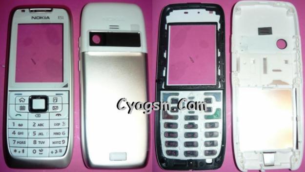 Carcasa nokia e51 white silver black originala completa - Pret | Preturi Carcasa nokia e51 white silver black originala completa