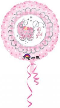 Balon folie metalizata CARUCIOR BABY GIRL 45cm - Pret | Preturi Balon folie metalizata CARUCIOR BABY GIRL 45cm