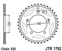 JTR1792 - pinion otel carbon 525 JT Sprockets - 45 dinti - Pret | Preturi JTR1792 - pinion otel carbon 525 JT Sprockets - 45 dinti