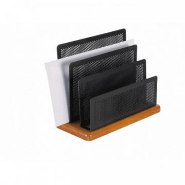 Suport/separator corespondenta, ROLODEX Wood &amp; Metal - lemn cires/metal negru - Pret | Preturi Suport/separator corespondenta, ROLODEX Wood &amp; Metal - lemn cires/metal negru