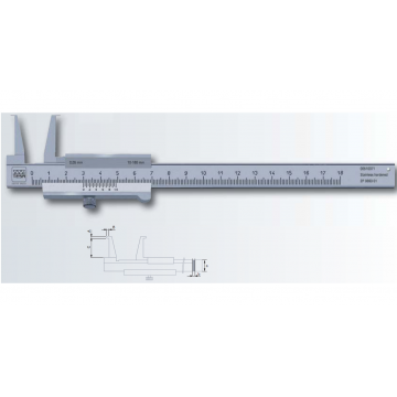 Subler mecanic pentru canale interioare 10-160mm, Tesa - Pret | Preturi Subler mecanic pentru canale interioare 10-160mm, Tesa