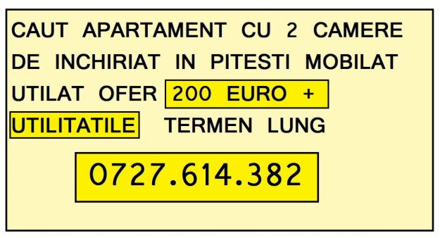 caut apartament cu 2 camere de inchiriat in pitest - Pret | Preturi caut apartament cu 2 camere de inchiriat in pitest