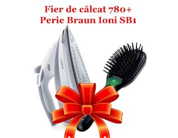 Pachet promotional Fier de calcat Braun 780 + CADOU Perie Braun Ioni SB1, PK0018BRA - Pret | Preturi Pachet promotional Fier de calcat Braun 780 + CADOU Perie Braun Ioni SB1, PK0018BRA